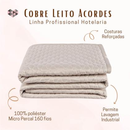 Imagem de Kit 4 Cobres Leitos Acordes de Casal Hotelaria Profissional - Casa com Amor