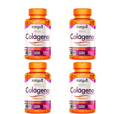 Imagem de Kit 4 Colágeno Hidrolisado + Vitamina C 60 Capsulas. Katigua