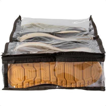 Imagem de Kit 4 Colmeia Fechada Organizadora G Sapatos Salto Tenis Roupas Toalhas Lençol Acessórios com Zíper