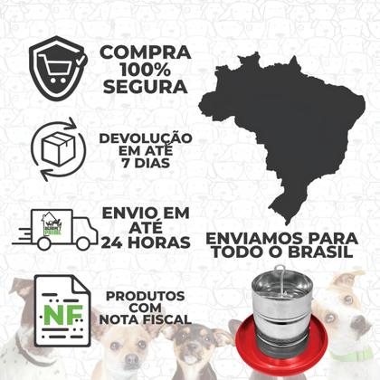 Imagem de Kit 4 Comedouro Tubular 5kg p/ Frango Aves Galinha Faisão