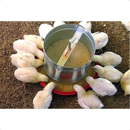Imagem de Kit 4 Comedouro Tubular 5kg p/ Frango Aves Galinha Faisão