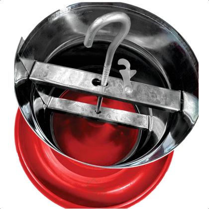 Imagem de Kit 4 Comedouro Tubular 5kg p/ Frango Aves Galinha Faisão