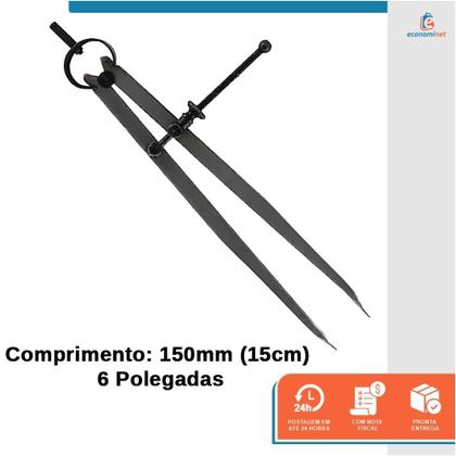 Imagem de Kit 4 Compasso Reto para Mecânico 6 Polegadas 150mm