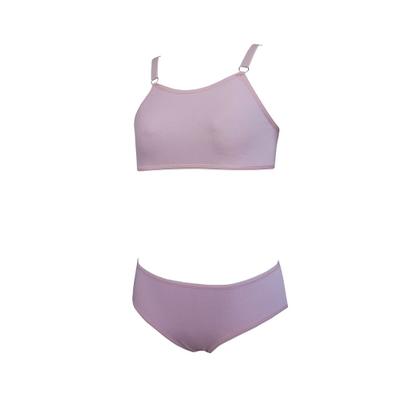 Imagem de Kit 4 Conjunto Calcinha e Sutiã sem Bojo Infantil Algodão