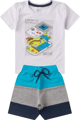 Imagem de Kit 4 Conjunto Juvenil Masculino Menino de Verão Roupa Calor