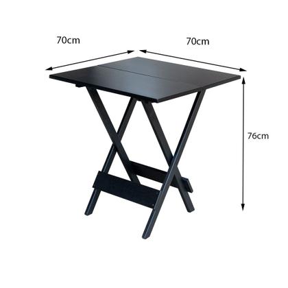 Imagem de Kit 4 Conjuntos de Mesa Dobravel com 2 Cadeiras de Madeira 70x70 Ideal para Bar e Restaurante - Pret