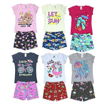 Imagem de Kit 4 Conjuntos Infantil Feminino Primavera Verão Premium