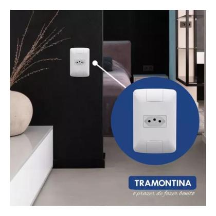 Imagem de Kit 4 Conjuntos Tomada Simples 10A 4x2 Aria Tramontina