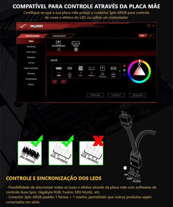 Imagem de Kit 4 cooler fan coolmoon joy pwm 4pin argb 5v + controlador