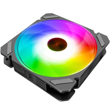 Imagem de Kit 4 cooler fan coolmoon joy pwm 4pin argb 5v + controlador