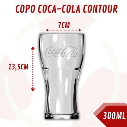 Imagem de Kit 4 Copo Coca 300ML Suco Água Bebidas Nadir FIgueiredo