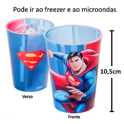 Imagem de Kit 4 Copo Infantil Super Heróis Batman Super Homem Aranha Hulk 320ML