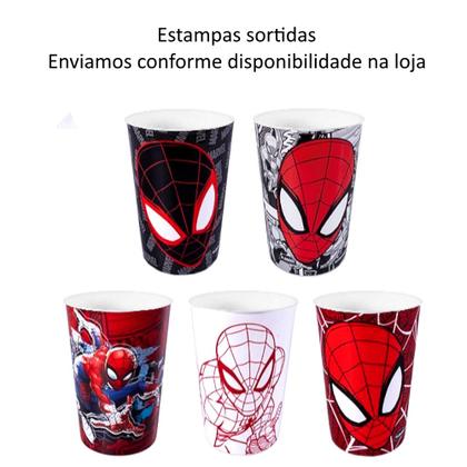 Imagem de Kit 4 Copo Infantil Super Heróis Batman Super Homem Aranha Hulk 320ML