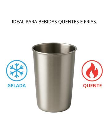 Imagem de Kit 4 Copos Inox Tuut  Ideal para Churrasco e Festas