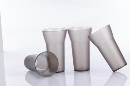 Imagem de Kit 4 Copos Preto Plástico Resistente Moda do Chef