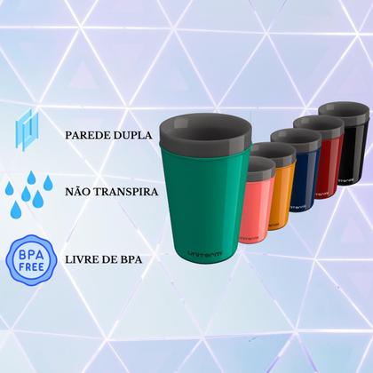 Imagem de Kit 4 Copos Térmico Munique 350ML Parede Dupla Multiuso Unitermi Cerveja Café Chá Suco Refrigerante