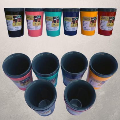 Imagem de Kit 4 Copos Térmico Munique 350ML Parede Dupla Multiuso Unitermi Cerveja Café Chá Suco Refrigerante