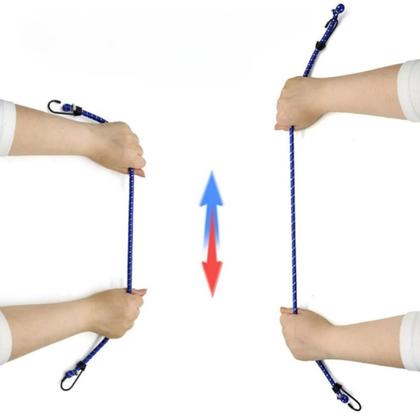 Imagem de Kit 4 Cordas Elástica Resistente Bagageiro Corda Extensora de Moto Bike Bicicleta Gancho Extensor