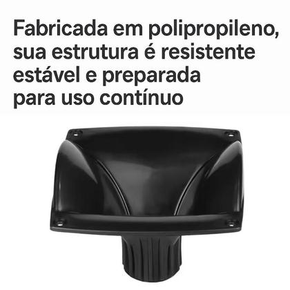 Imagem de Kit 4 Cornetas LC 07-DH200 Retangular Com Parafusos Preta