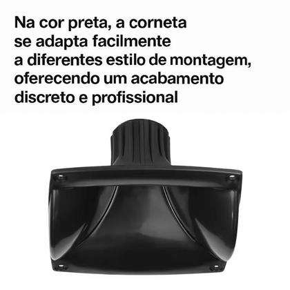 Imagem de Kit 4 Cornetas LC 07-DH200 Retangular Com Parafusos Preta