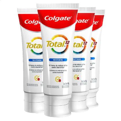 Imagem de Kit 4 Creme Dental Pasta Colgate Total 12 Whitening 90g Cada