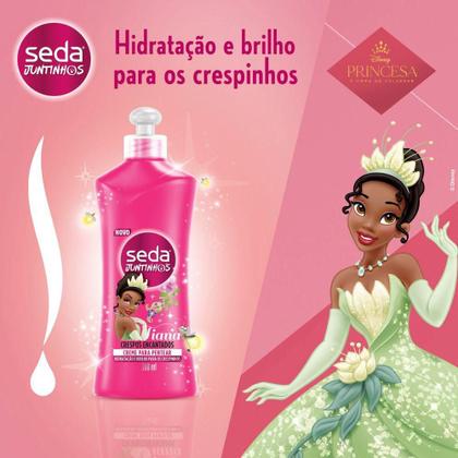 Imagem de Kit 4 Cremes para Pentear Seda Infantil Tiana Juntinhos Crespos Encantados 300ml cada