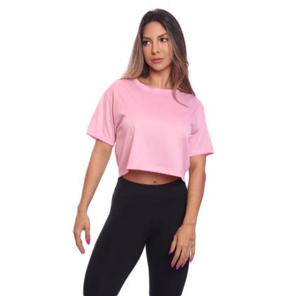 Imagem de Kit 4 Cropped Manga Curta Mulher Dry Proteção UV Blusa Blusinha Academia Treino