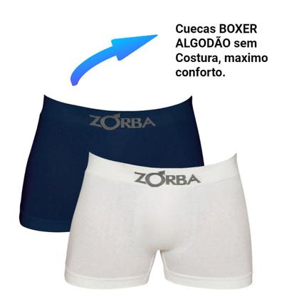 Imagem de Kit 4 Cuecas Box Boxer Zorba Algodão Sem Costura 781 Full