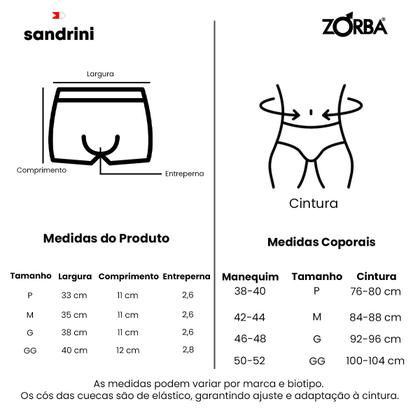 Imagem de Kit 4 Cuecas Boxer Masculino Zorba Algodão Sem Costura Original