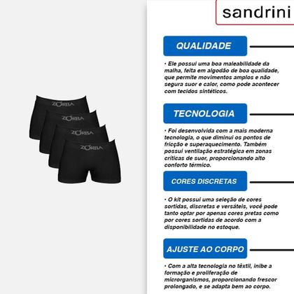 Imagem de Kit 4 Cuecas Boxer Masculino Zorba Algodão Sem Costura Original