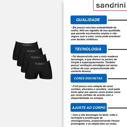 Imagem de Kit 4 Cuecas Boxer Masculino Zorba Algodão Sem Costura Original