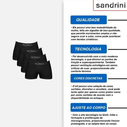 Imagem de Kit 4 Cuecas Boxer Masculino Zorba Algodão Sem Costura Original