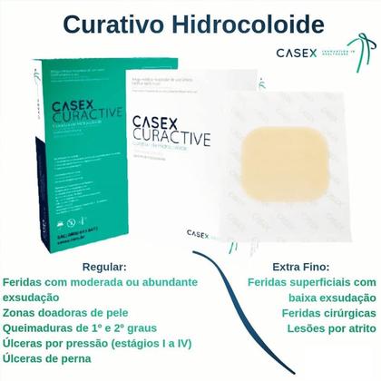 Imagem de Kit 4 Curativo Hidrocoloide + 1m Filme Adesivo Transparente Proteção Pele