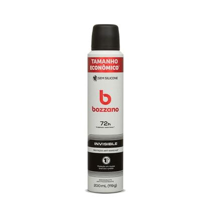 Imagem de Kit 4 Desodorante Bozzano 72h Invisible Anti-manchas 200ml (Proteção em Roupas Pretas e Brancas)