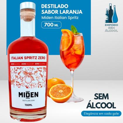 Imagem de Kit 4 Destilado Sem Álcool Laranja Miden Italian Spritz