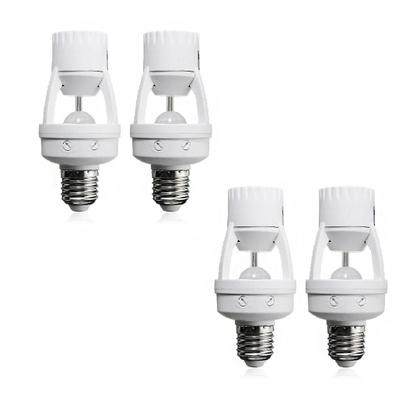 Imagem de Kit 4 Detector De Presença Para Lâmpada Soquete E27  Novidade