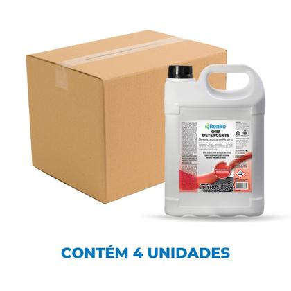 Imagem de Kit 4 Detergentes Desengordurante Alcalino Chef 5 Litros Renko