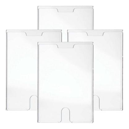 Imagem de Kit 4 Display Expositor Folheto Informativo Office 32x24cm A4 Dupla Face Vertical Horizontal Cristal
