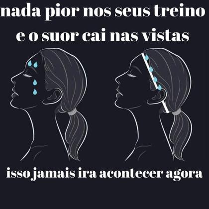 Imagem de Kit 4 Elástico Tiara Para Cabelo Unissex Prendedor Exclusivo ciclista Exercício Funcional academia ginastica
