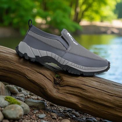 Imagem de Kit 4 em 1 Sapatilha Slip On Tenis Masculino Casual Moderno de Trilha Adventure Super Leve e Elastic