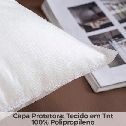 Imagem de Kit 4 Enchimentos Almofadas Fibra Silicone 45x45 Cm Macio