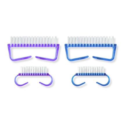 Imagem de Kit 4 Escovinhas Manicure Pedicure Limpeza Higiene de Unhas Nail Art Nail Designer SPA dos Pes Cuidados com as Unhas Higienização