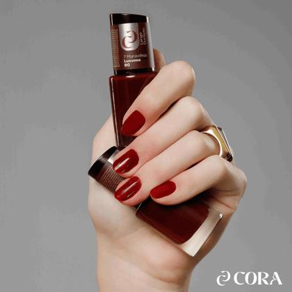 Imagem de Kit 4 Esmaltes Vermelhos Tons Escuros Coleção 7 Maravilhas 10ml Cora