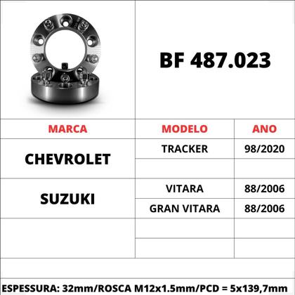 Imagem de Kit 4 Espaçador/Alargador de Rodas Tracker Vitara Jimmy 30mm