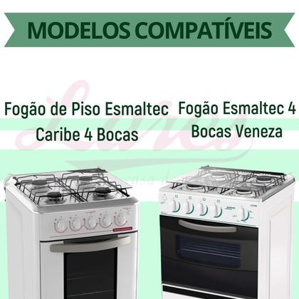 Imagem de Kit 4 Espalhadores Tampa Fogão Esmaltec Caribe Veneza