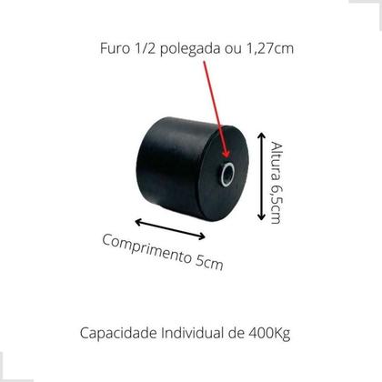 Imagem de Kit 4 especial berço roller com parafuso p/ lancha jet ski