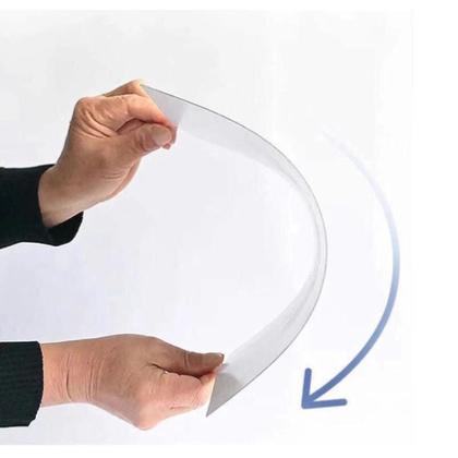 Imagem de Kit 4 espelho adesivo acrilico espelhado grande 20x30cm flexivel sem furos moldura banheiro quarto sala retangular