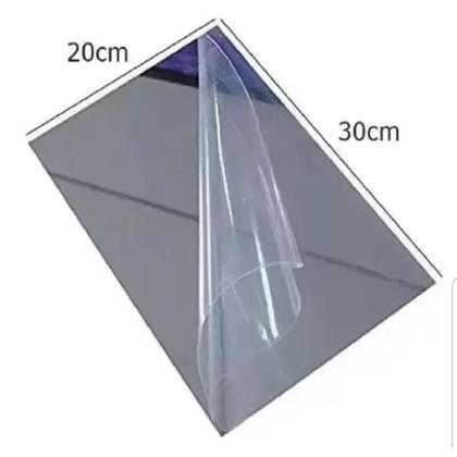 Imagem de Kit 4 espelho adesivo acrilico espelhado grande 20x30cm flexivel sem furos moldura banheiro quarto sala retangular