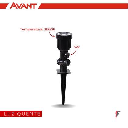 Imagem de Kit 4 Espeto Jardim Led Ip65 Amarela 5W Avant