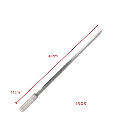 Imagem de Kit 4 Espetos Espada Inox 40cm Para Churrasco - Resistente
